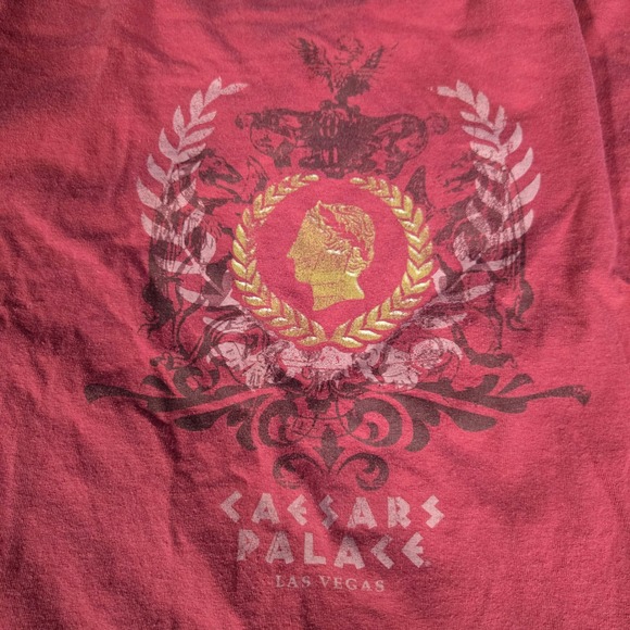 Vintage Caesars Palace Las Vegas T-Shirt Graphic Tee Red Tourist Souvenir Medium - Picture 7 of 9